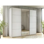 Garderobna omara Comfivo 364 Bela, 210x250x60cm, Vrata omare: Drsna
