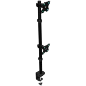 ONKRON Desk Mount for Two Monitors 13 - 34 up to 8 kg, Tilt-Swivel, with Rotation, Black