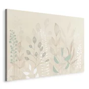 Slika - Morning in the Meadow - Various Pastel Plants on a Beige Background 30x20 Standard