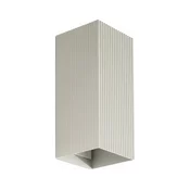 FARO 40567 - Zidno svetlo SOLE 2xGU10/8W/230V sivo rebrasto cetvrtasto