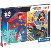 Clementoni - Puzzle 3x48 DC stripovi - 40 - 99 dijelova