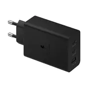 Originalni zidni punjac Samsung Trio EP-T6530NBEGEU s tri izlaza za punjenje USB-C i USB 65 W - crni