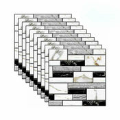 Netscroll 3D stenske nalepke z izgledom marmorja (10 kosov), StickMarble