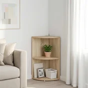 vidaXL Kotna polica 2 ravni 41,5 x 41,5 x 72 cm Inženirski les