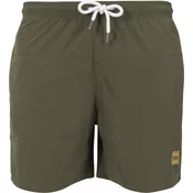 Urban Classics Kratke kopalne hlače Block Swim, zelena