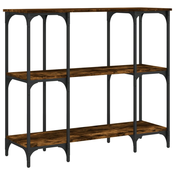 MAISON CHIC konzolna miza - miza ob steni dimljen hrast 102x35x90 cm inženirski les, (21786531)