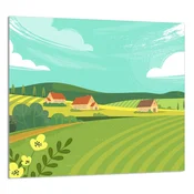 shumee STEKLENA PLOŠČA ZA KUHINJO 65x60 Village