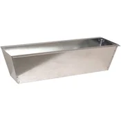 Pocinkano cvetlično korito za gradnjo s paletami 38 cm x 13 cm x 9,5 cm srebrno