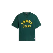 Tommy Jeans Majica 90S New Classic zlato-rumena/temno zelena