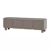 Rjava TV omarica iz masivnega bora 200x58x45 cm Root – WOOOD