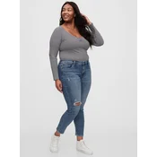 GAP Jeans mid rise distressed true skinny - Womens