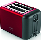 Bosch TAT3P424DE Kompakt Toaster, DesignLine, Edelstahl rot