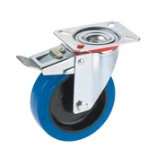 GIBLJIVO KOLO Z ZAVORO DÖRNER + HELMER 100X36MM PLOŠČA 100X85MM MODER