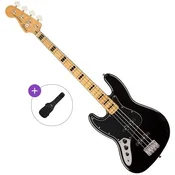 Fender Squier Classic Vibe 70s Jazz Bass MN LH Basic SET Black Elektricna bas gitara