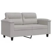 Vidaxl Dvosed svetlo siv 120 cm tkanina iz mikrovlaken