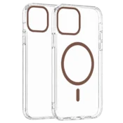 Transparent Color Ring MagSafe maska za iPhone 15 Pro – Zlatna