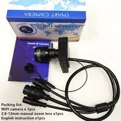 KJB Mini notranja IP kamera Wi-Fi s sliko 5 MP in snemanjem zvoka 5 MP, nastavljiv objektiv 2,8–12 mm