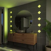 Paulmann LumiTiles Square, ZigBee, RGBW, komplet 2 - Kopalnica - Sodobni - bela - Plastika