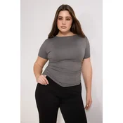 Trendyol Curve Ženska bluza Tbbss26Af00060, Antracit