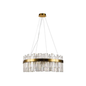 LED prigušiva kristalni luster na sajli LED/80W/230V + daljinski upravljac