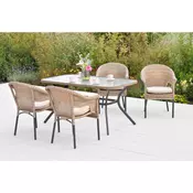 Gardenson VRTNA GARNITURA RAVENNA aluminij barve grafita, naravne barve, bež