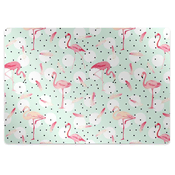 Decormat Podloga za pisalni stol Flamingos and dots 140x100 cm 2 cm