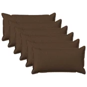 vidaXL Prevleka za blazino 6 pcs HOUTEN Rjava 40 x 70 cm Lažni lanu