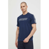 Majica kratkih rukava Guess ARLO za muškarce, boja: tamno plava, s aplikacijom, Z4GI18 J1314