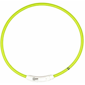 Duvo+ LED svetleca USB najlonska ogrlica zelena 65cm