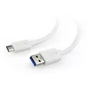 GEMBIRD CCP-USB3-AMCM-W-0.5M USB 3.0 A-C (AM/CM) 0,5m White, kabel, (5000263427)
