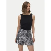 Vero Moda Kratke hlače iz tkanine Efa 10335727 Srebrna Loose Fit