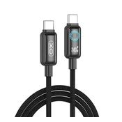 XO USB tipC na USB tipC kabel 240W LED - 2M
