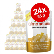 24x55g Almo Nature Classic vrečke varčno pakiranje za mačke Piščančji file