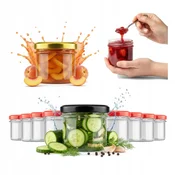 shumee 50x STEKLENI KOZARCI 140 ml PREPROSTA POSODA ZA HRANO, MED, MARMELADO IN KONZERVE