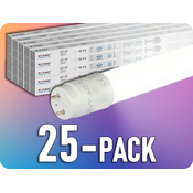 V-TAC LED cev T8 18W, 1850lm, G13, Nano plastika, 120cm/25-PACK! Farba svetla: Topla bela