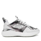 DKNY za ženske. K1599546 Trenirke bele barve, srebrne (37), Bela, Silver, Tkanina, Ravna stran, Čipke, Priložnostno