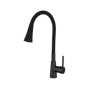 Inter Ceramic slavina za sudoper Havana, stojeca, jednorucna, hrom, crna