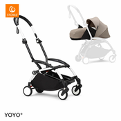 Stokke Ogrodje vozička white frame 0+ newborn pack Yoyo taupe