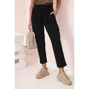 Kesi Womens high-waisted cargo pants black