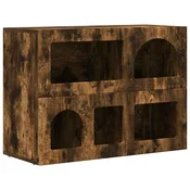 Vidaxl Strani šal ELST Dimljeni oreh 80,5 x 35 x 59 cm Konstruiran les