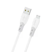 Dudao L25SM 3A USB-A - micro USB kabel s silikonskim ovojem 1m - bel