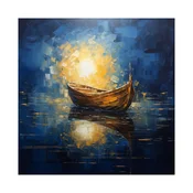 Canvas Slika na platnu Brod na pucini, 100x100 cm