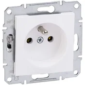 Schneider Electric Enojna vtičnica z ozemljitvijo brez okvirja, bela ASFORA