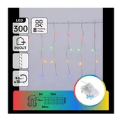 Aigostar - LED spoljašnja božicna girlanda 300xLED/8 funkcija 3xAA 18x0,4m IP44 višebojna