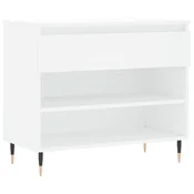 Vidaxl Omarica za čevlje bela 70x36x60 cm inženirski les