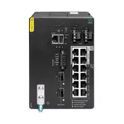 HPE Aruba Networking CX 4100i 12p 1GbE 8p Class4 PoE and 4p Class6 PoE 2p SFP+ DIN Mount Switch Upravljano L2 Gigabit Ethernet (10/100/1000) Power over Ethernet (PoE) 4U Črna