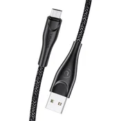 USAMS USAMS MICRO USB BRIDED KABEL 3M 2A ČRNO OVITEK HITRO POLNJENJE ZA TELEFON, (21980405)