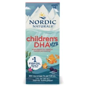 Nordic Naturals Childrens DHAxtra ribje olje, Omega-3 ribje olje za otroke, gozdne jagode, 880 mg, 60 ml