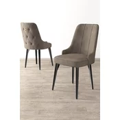 HANAH HOME Set 4 stolice Newa Cappuccino Black