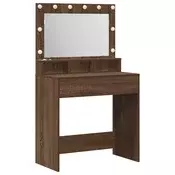 Toaletni stol Smedi hrast 75,5 x 41 x 135 cm Konstruirano drvo